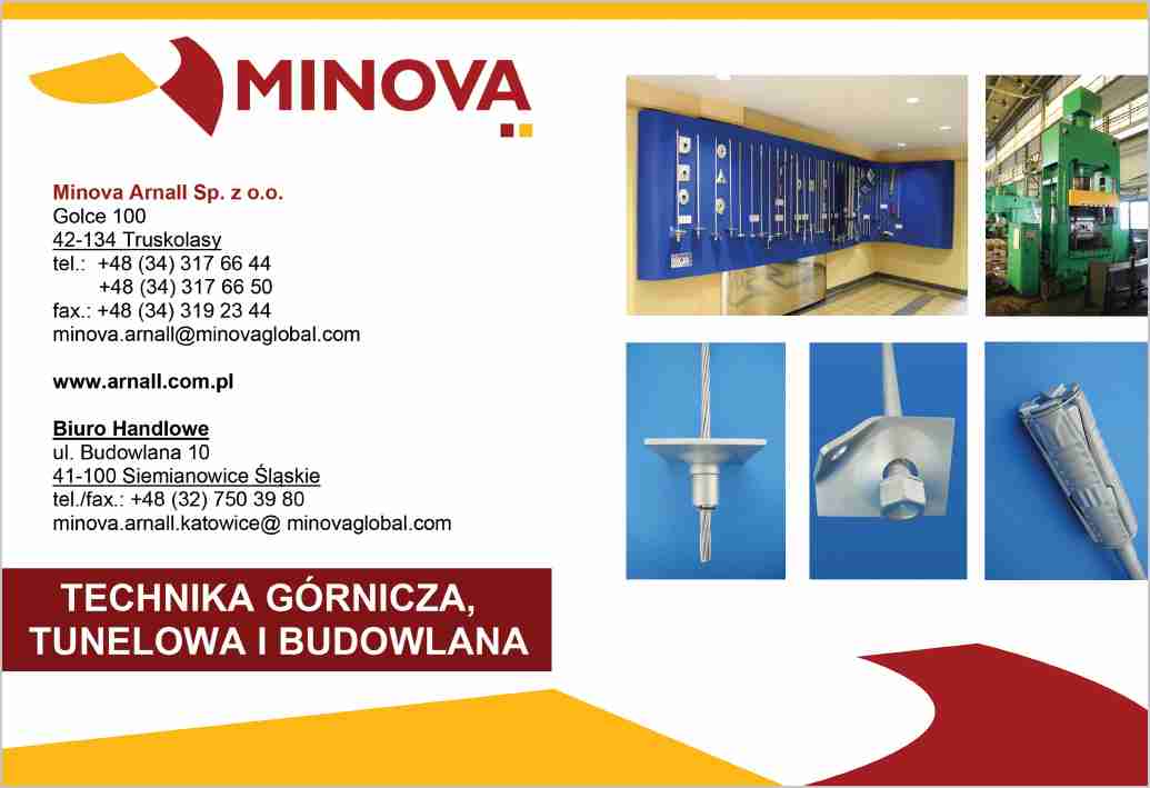 MINOVA ARNALL Sp. z o.o. - obudowy górnicze KŁOBUCK obudowy górnicze KŁOBUCK